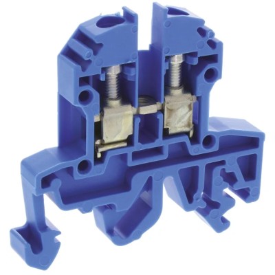 RS PRO RK Series DIN Rail Terminal Block Blue, 0.2mm² to 4mm², Screw, 10 Positions, 500V, 40A 815-644