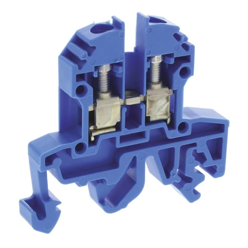 RS PRO RK Series DIN Rail Terminal Block Blue, 0.2mm² to 4mm², Screw, 10 Positions, 500V, 40A 815-644