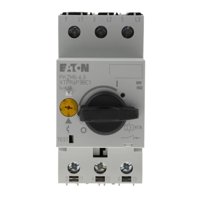 Eaton Motor Protection Circuit Breaker 4A, 6.3A, 690V AC, 3-Pole, PKZM0 Series 072738 PKZM0-6,3