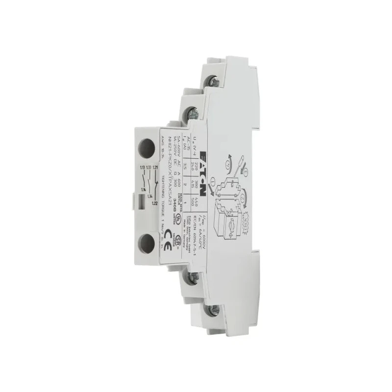 Eaton Auxiliary Contact 3 Contact 2 NO/1 NC PKZ0 Top Mount 3.5A 500V AC 072894 NHI21-PKZ0