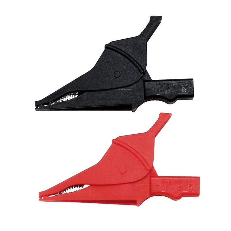 Chauvin Arnoux Multimeter Crocodile Clip P01295457Z, IEC 61010-031, Black and Red