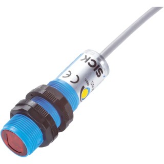 SICK Energetic Photoelectric Sensor Barrel Type, 1 mm–500 mm Detection Range, PNP Output, IP67 Plastic Housing VTE180-2P41147