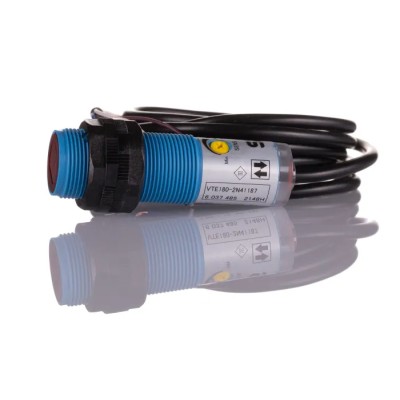 SICK Energetic Photoelectric Barrel Sensor, 1 mm–1.1 m Detection Range, NPN Output, IP67, Plastic Body VTE180-2N41187