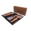 Cottam 76.2 mm Synthetic Paint Brush Set with Flat Bristles, Solid Beech Handles, PPB00320