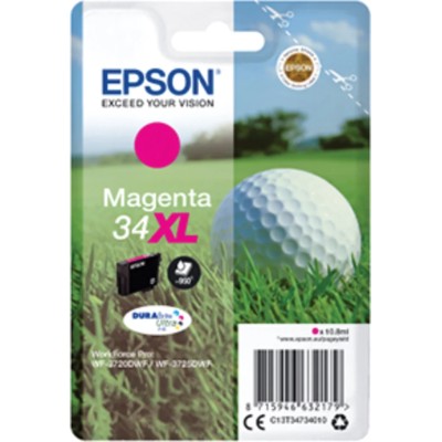 Epson Magenta Ink Cartridge C13T34734010, Approximate Page Yield 950, Durabrite Ultra Ink