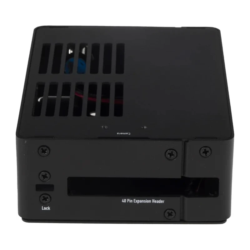Okdo Jetson Nano 2GB Metal Case, Compact Black Steel, Air-Vent and Port Cutouts 200101