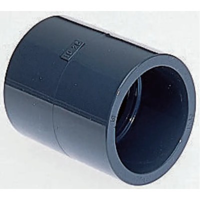 Georg Fischer Plastic Pipe Fitting Straight Adapter Socket, 38mm Length, Unplasticised Polyvinyl Chloride 721913106