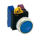 Idec YW4B Series Blue Momentary Push Button Head, 22 mm Cutout, IP65, 