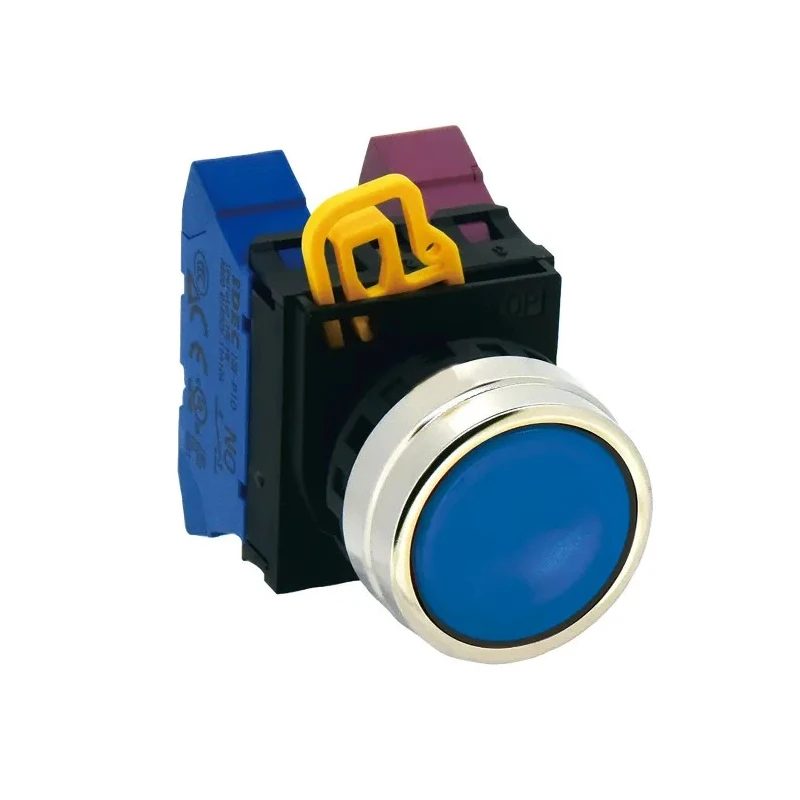 Idec YW4B Series Blue Momentary Push Button Head, 22 mm Cutout, IP65, 