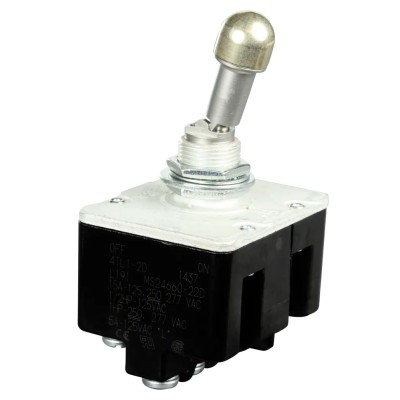 Honeywell Toggle Switch Bushing Mount, On-Off, 4PDT, Screw Terminal, 28V DC, 125V AC 4TL1-2D