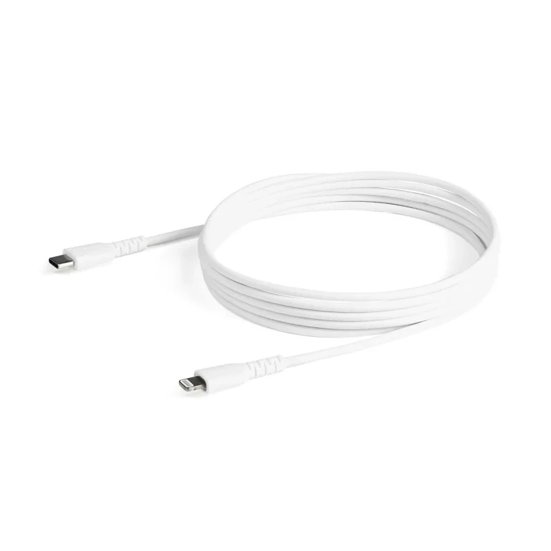 StarTech.com USB 2.0 Lightning to USB Type C Cable, Male to Male, White, 2m RUSBCLTMM2MW