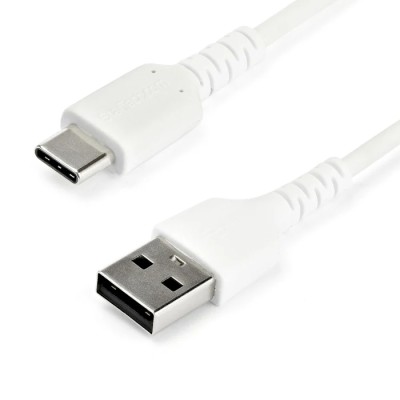 StarTech.com USB 2.0 Male Type A to Male Type C Cable, 1m, White, Thermoplastic Elastomer Jacket RUSB2AC1MW