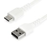 StarTech.com USB 2.0 Male Type A to Male Type C Cable, 1m, White, Thermoplastic Elastomer Jacket RUSB2AC1MW