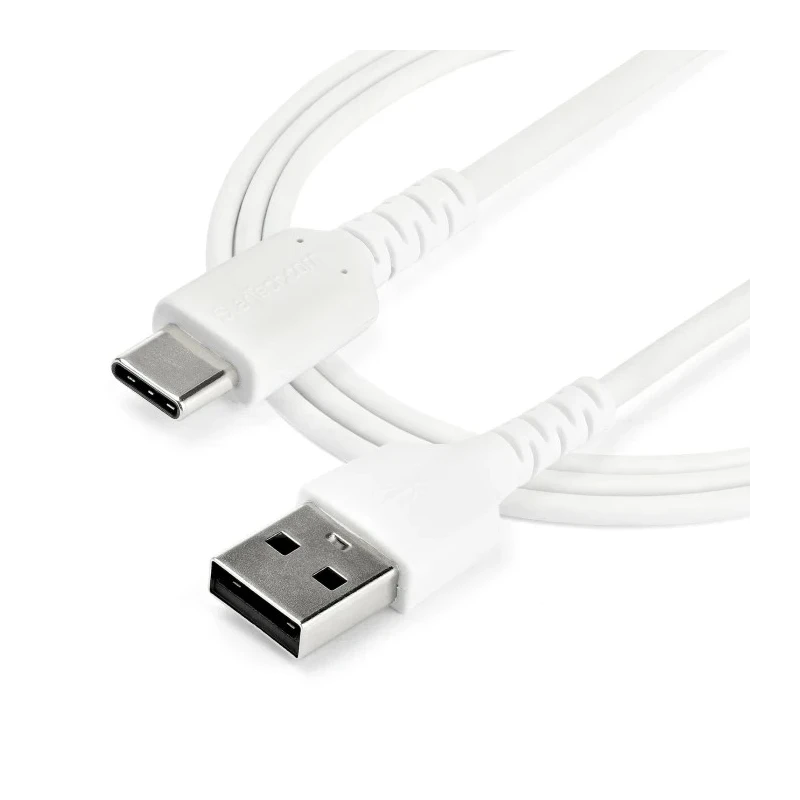 StarTech.com USB 2.0 Male Type A to Male Type C Cable, 1m, White, Thermoplastic Elastomer Jacket RUSB2AC1MW