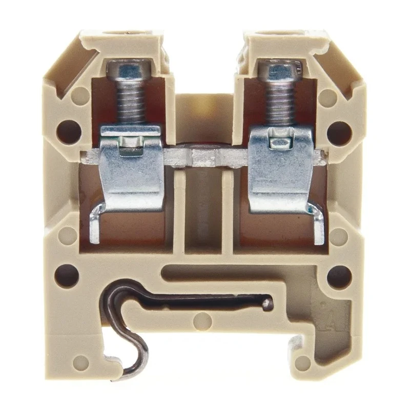 Weidmüller AKZ Series DIN Rail Terminal, Brown, 4mm², 1-Level, Screw, 400V, 41A 0294360000