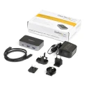 StarTech.com 3 Port USB 3.1 Hub, AC Adapter Powered, Gigabit RJ45, 100x60x25mm HB31C2A1CGS