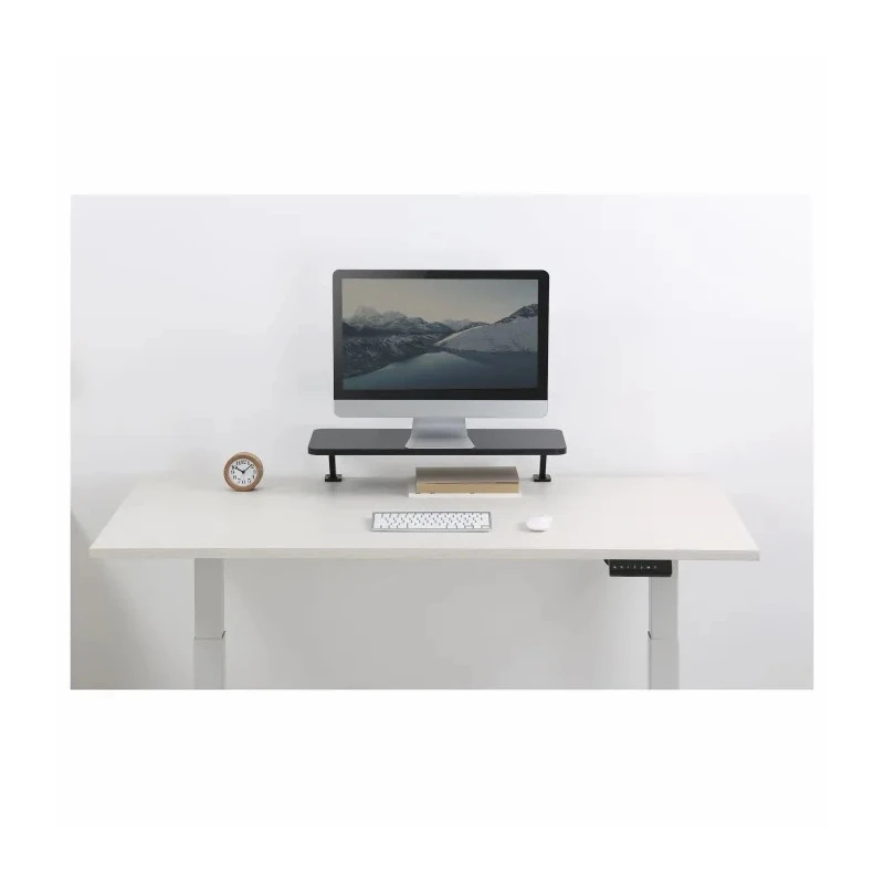 StarTech.com Monitor Riser Desk Mount, 34 Inch Screen Support, 20 kg Capacity, Steel, MNRISERCLMP