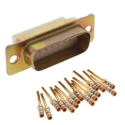 Amphenol India 15-Way Straight Panel Mount D-Sub Connector, 2.77 mm Pitch, Female, 7.5A, Glass Filled Polyester M24308/4-2F