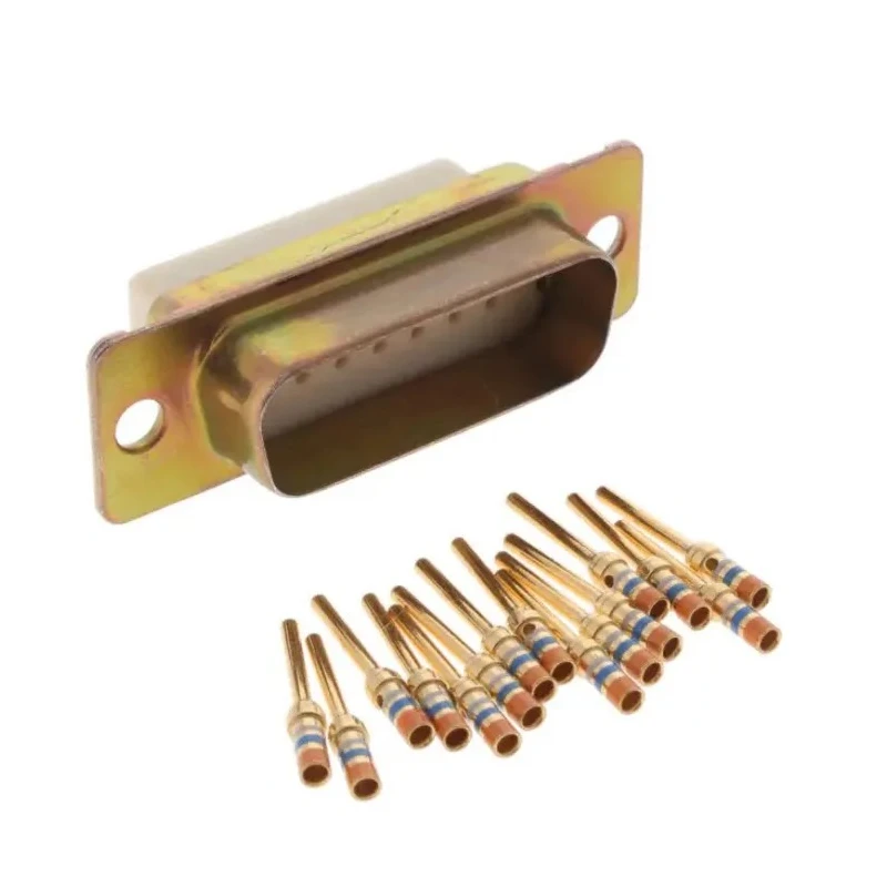 Amphenol India 15-Way Straight Panel Mount D-Sub Connector, 2.77 mm Pitch, Female, 7.5A, Glass Filled Polyester M24308/4-2F