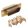 Amphenol India 15-Way Straight Panel Mount D-Sub Connector, 2.77 mm Pitch, Female, 7.5A, Glass Filled Polyester M24308/4-2F