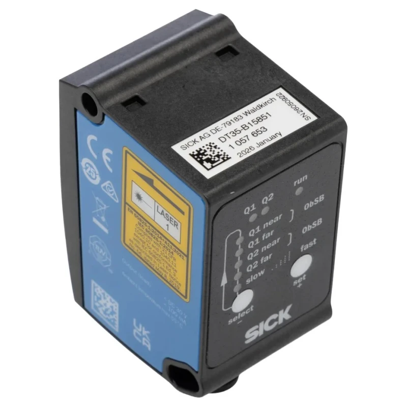 SICK Dx35 Series Distance Sensor Block, 0.05 mm–12 m Detection Range, PNP/NPN NO/NC Analogue IO-Link, IP67/IP65 DT35-B15851