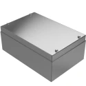 RS PRO Grey Natural Lid 304 Stainless Steel General Purpose Enclosure, , IK08, IK09, 200mm x 300mm x 120mm, Wall IP66