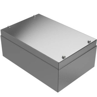RS PRO Grey Natural Lid 304 Stainless Steel General Purpose Enclosure, , IK08, IK09, 200mm x 300mm x 120mm, Wall IP66