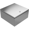 RS PRO 304 Stainless Steel Wall Box IP66 400mm x 400mm, Enclosure, Grey, IK09/IK08