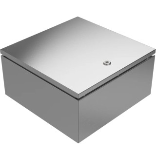 RS PRO 304 Stainless Steel Wall Box IP66 400mm x 400mm, Enclosure, Grey, IK09/IK08