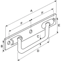 Pinet Steel Arch Handle, 25 mm Height, 2 mm Width, 25 mm Length, Zinc Plated, Drop Handle 826-127