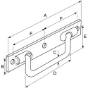 Pinet Steel Arch Handle, 25 mm Height, 2 mm Width, 25 mm Length, Zinc Plated, Drop Handle 826-127
