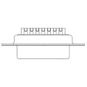 FCT from Molex 50 Way Straight Panel Mount D-Sub Connector, Female, Flange, 2.84 mm Pitch F50S0G2 / 1731090084