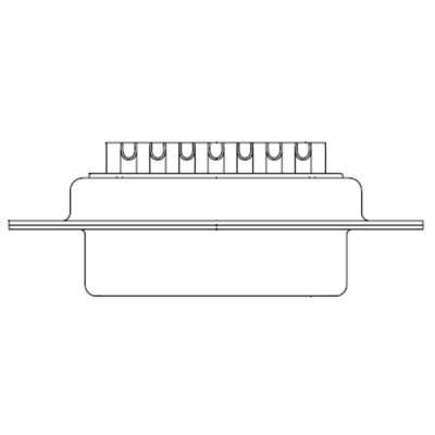 FCT from Molex 50 Way Straight Panel Mount D-Sub Connector, Female, Flange, 2.84 mm Pitch F50S0G2 / 1731090084