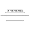 FCT from Molex 50 Way Straight Panel Mount D-Sub Connector, Female, Flange, 2.84 mm Pitch F50S0G2 / 1731090084
