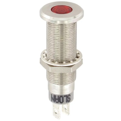 Sloan Red Panel Mount LED Indicator 3444 Series, IP68, 8.2 mm Mount, 1.7V DC, Vandal Resistant, Flat Fresnel 3444S1R1R5100