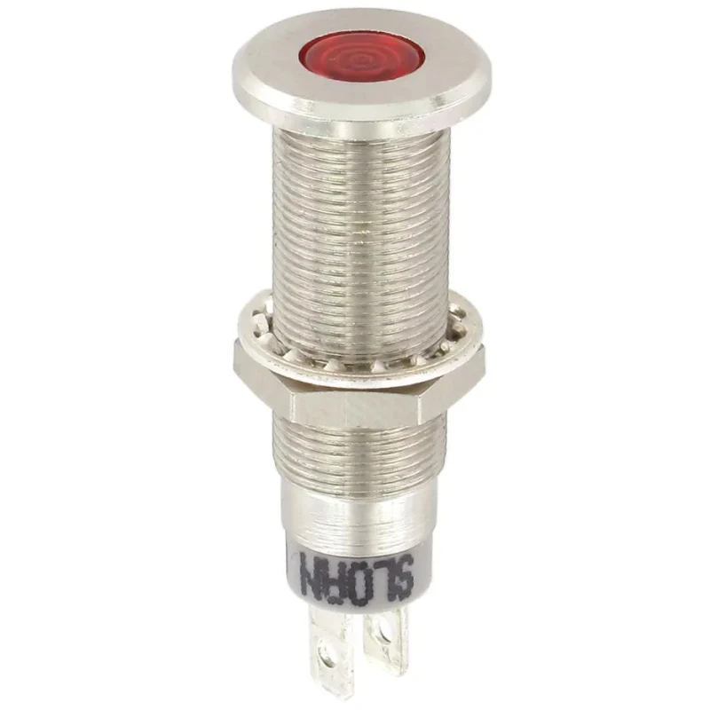 Sloan Red Panel Mount LED Indicator 3444 Series, IP68, 8.2 mm Mount, 1.7V DC, Vandal Resistant, Flat Fresnel 3444S1R1R5100