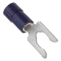 Molex Insulated Crimp Spade Connector, 16–14 AWG, M5 Stud, Blue, Polyvinyl Chloride 190990034