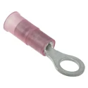 Molex Insulated Crimp Ring Terminal, 22–18 AWG, Nylon, M5 Stud, Red 190570011