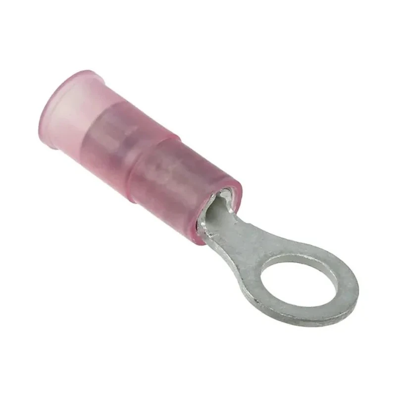 Molex Insulated Crimp Ring Terminal, 22–18 AWG, Nylon, M5 Stud, Red 190570011