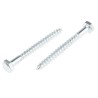 RS PRO Hex Coach Screw Steel Bright Zinc, M6 x 60 mm, DIN 571, 12 mm Thread, 824-913