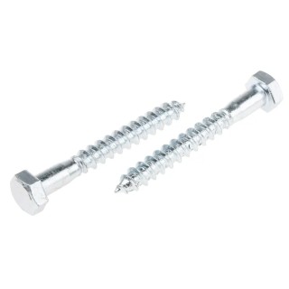 RS PRO Hex Coach Screw Steel Bright Zinc M12 x 65mm DIN 571 824-991