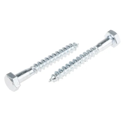 RS PRO Hex Coach Screw Steel Bright Zinc M12 x 65mm DIN 571 824-991