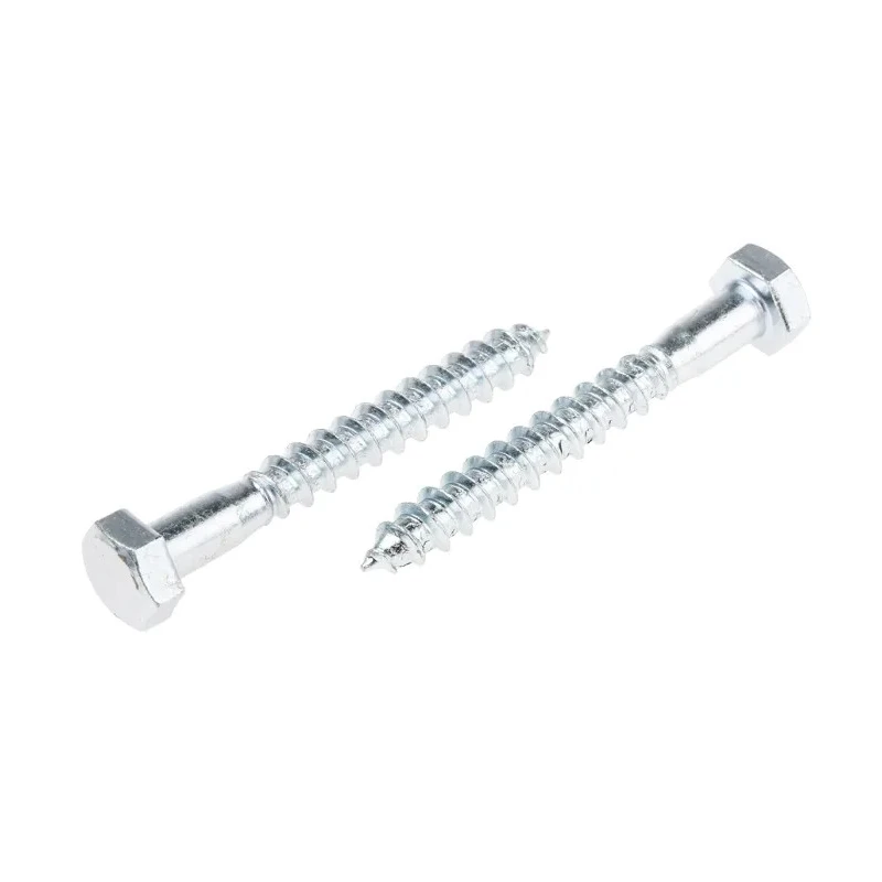 RS PRO Hex Coach Screw Steel Bright Zinc M12 x 65mm DIN 571 824-991