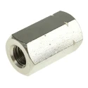 RS PRO 30 mm Plain Stainless Steel Coupling Nut, M10, DIN 6334, Right Hand, 825-281