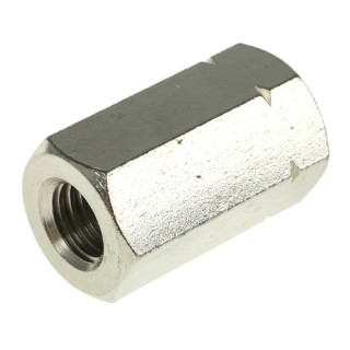 RS PRO 30 mm Plain Stainless Steel Coupling Nut, M10, DIN 6334, Right Hand, 825-281