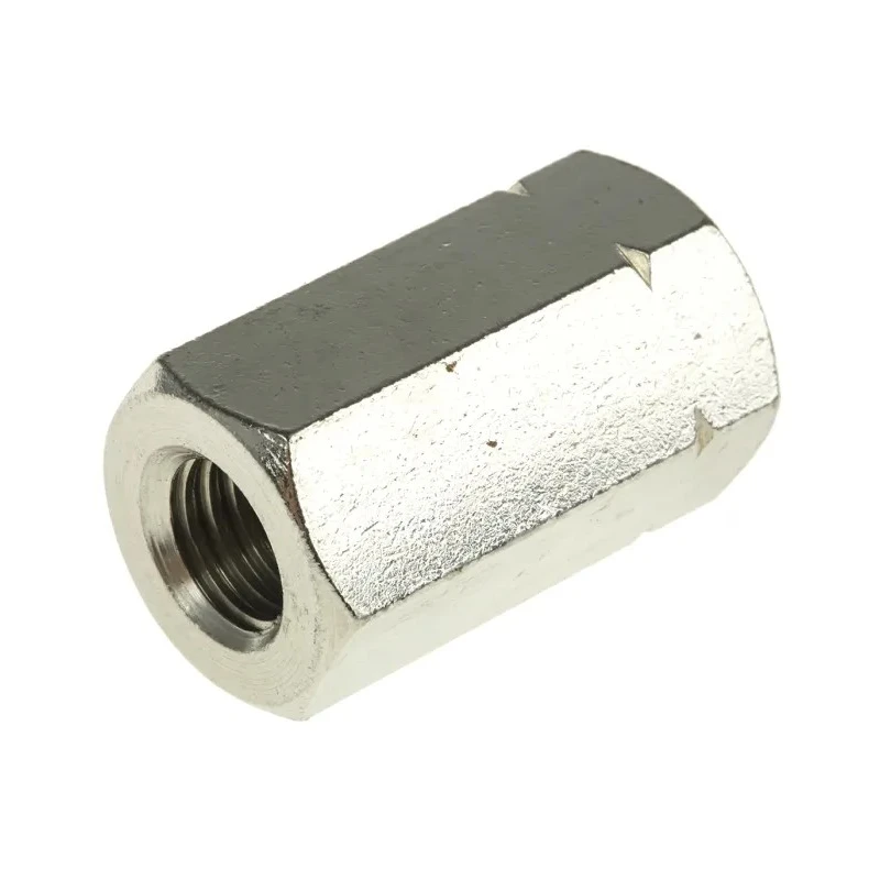 RS PRO 30 mm Plain Stainless Steel Coupling Nut, M10, DIN 6334, Right Hand, 825-281
