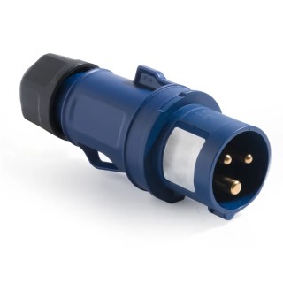 RS PRO Blue Cable Mount Straight Industrial Power Connector, IP54, 32A, 200V/250V IP54