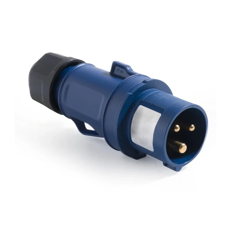 RS PRO Blue Cable Mount Straight Industrial Power Connector, IP54, 32A, 200V/250V IP54