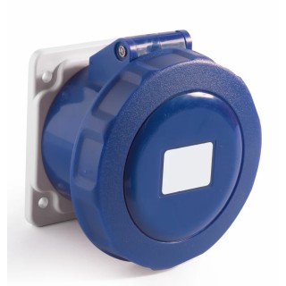 RS PRO Panel Mount Industrial Power Connector 16A, 250V, 2P+T, Blue, IP67