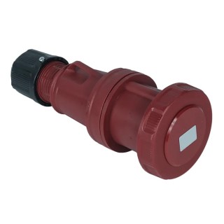 RS PRO Rated At 63A, 415V IP67 Red Cable Mount Industrial Power Connector 3P+PE IP67